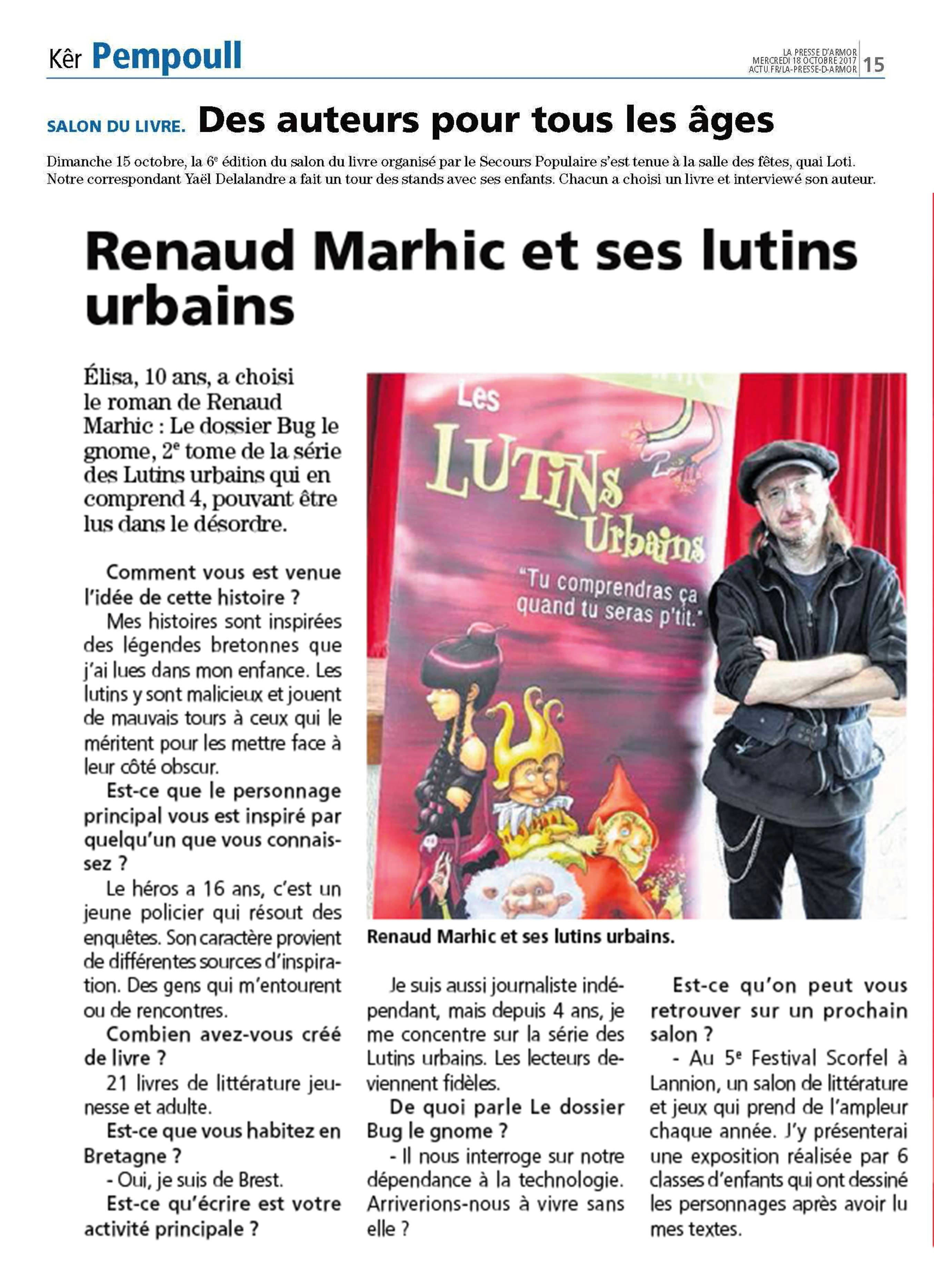 Les Lutins Urbains dans La Presse d'Armot - les urbains - habert