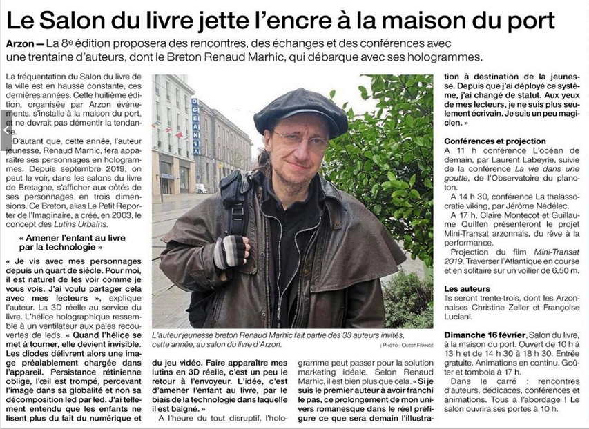 Petit Reporter de l'Imginaire : dans le journal à Arzon