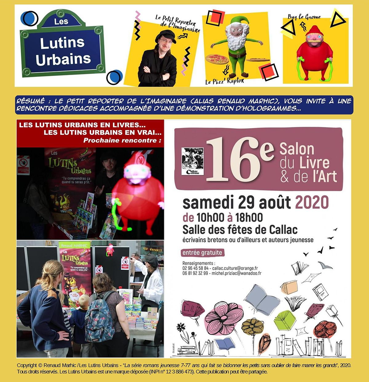 Les Lutins Urbains au Salon du Livre & de 2020 l’Art de Callac