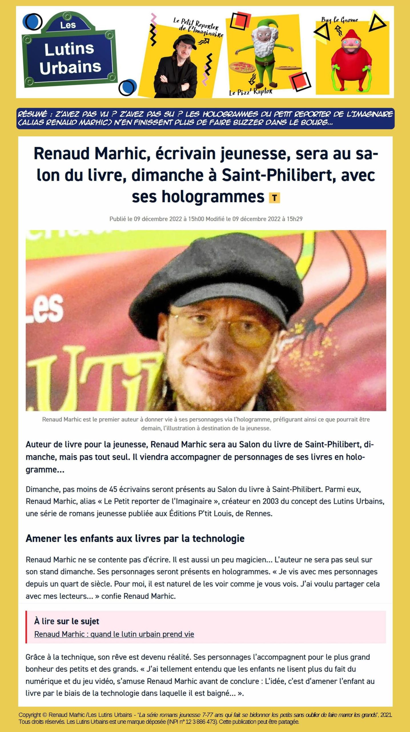 Petit Reporter de l’Imaginaire : dans le journal à Saint-Philibert