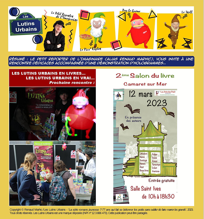 Les Lutins Urbains au Salon du Livre de Camaret-sur-Mer 2023
