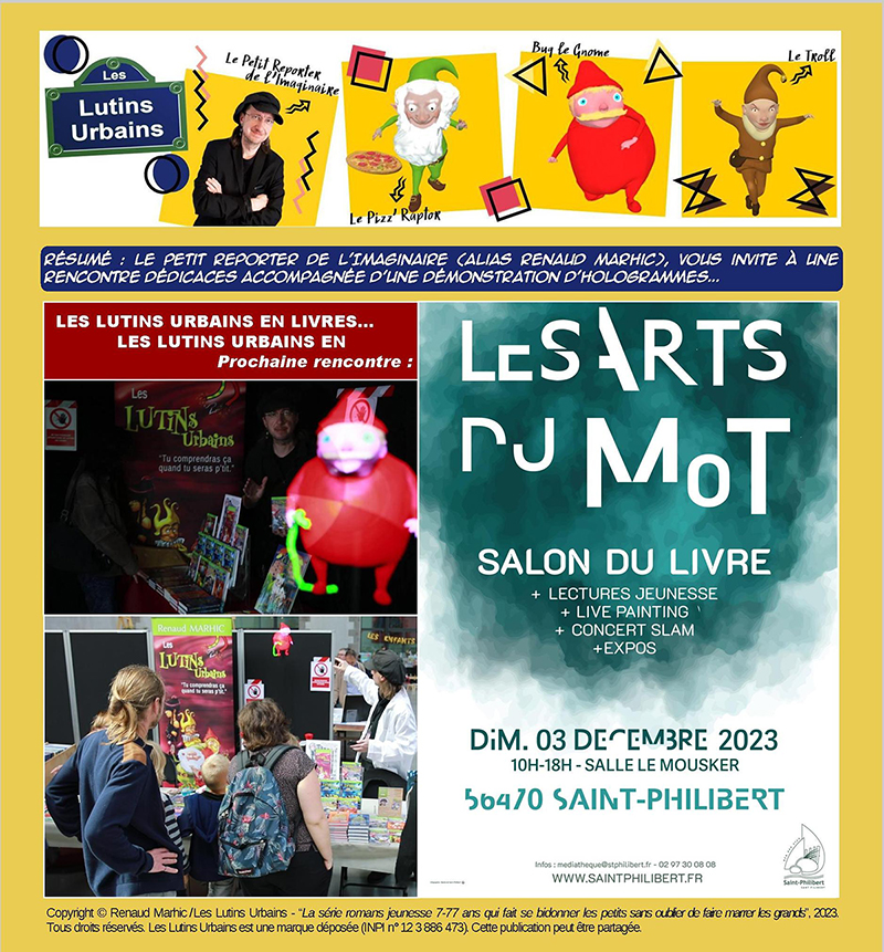 Les Lutins Urbains au Salon du Livre de Saint-Philibert 2023 