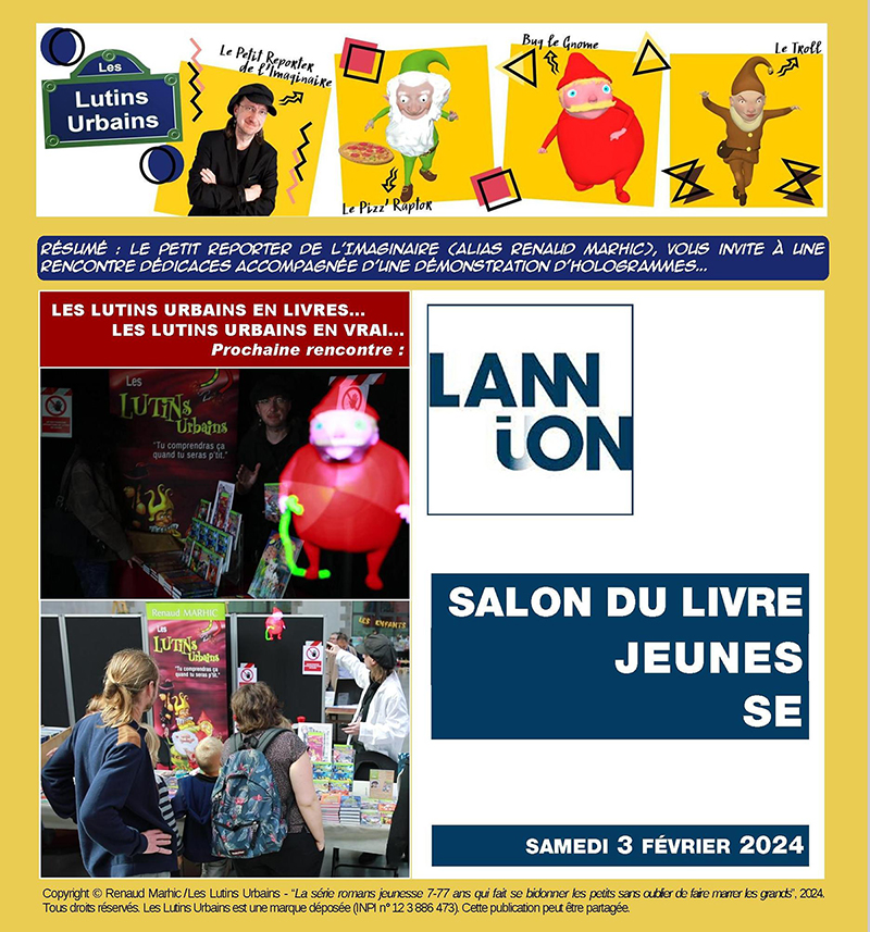 Les Lutins Urbains au Salon du Livre Jeunesse de Lannion 2024