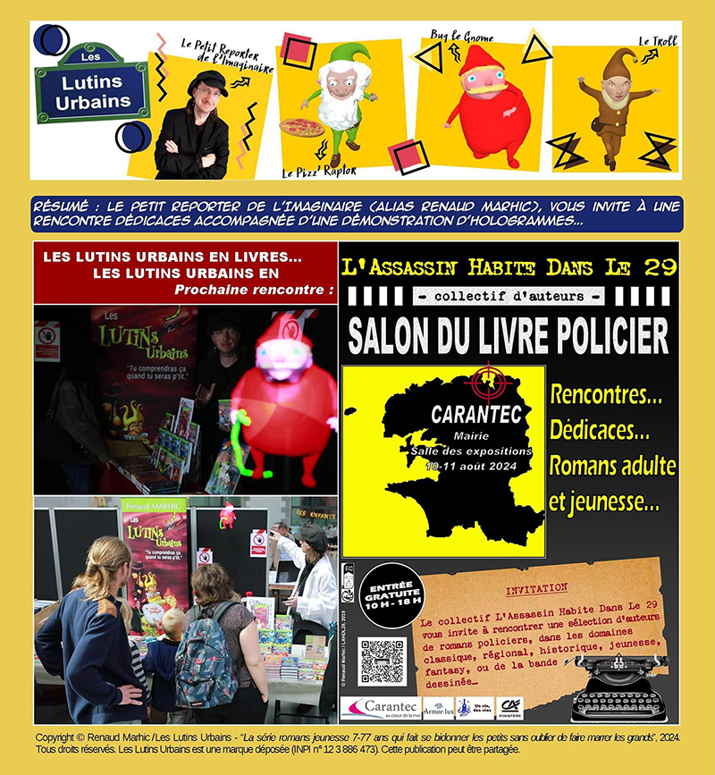Les Lutins Urbains au Salon du Livre Policier de Carantec 2024