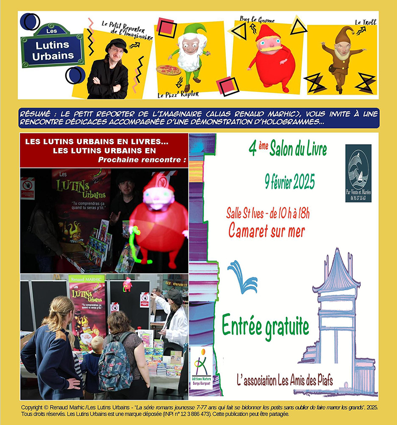 Les Lutins Urbains au Salon du Livre de Camaret 2025