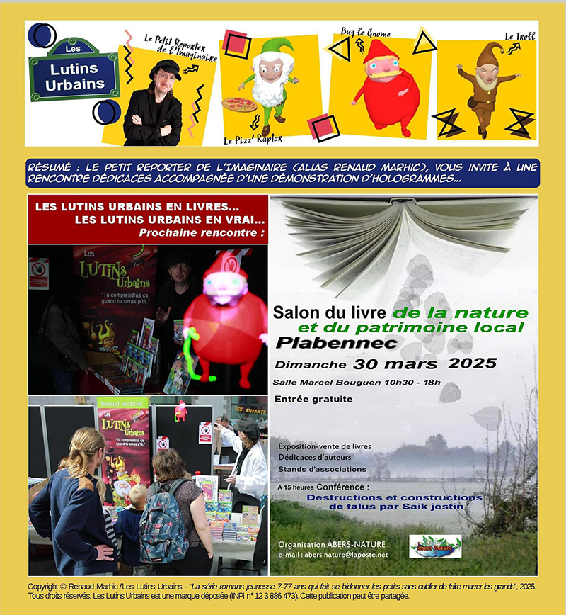 Les Lutins Urbains au Salon du Livre de la Nature et du Patrimoine Local de Plabennec 2025
