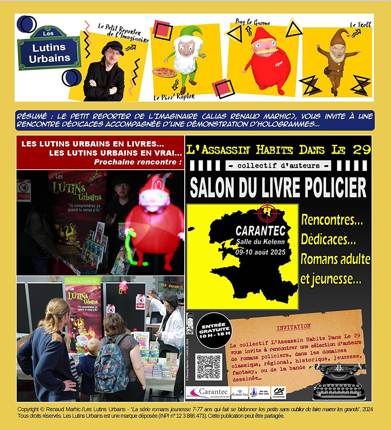 Les Lutins Urbains au Salon du Livre Policier de Carantec 2025