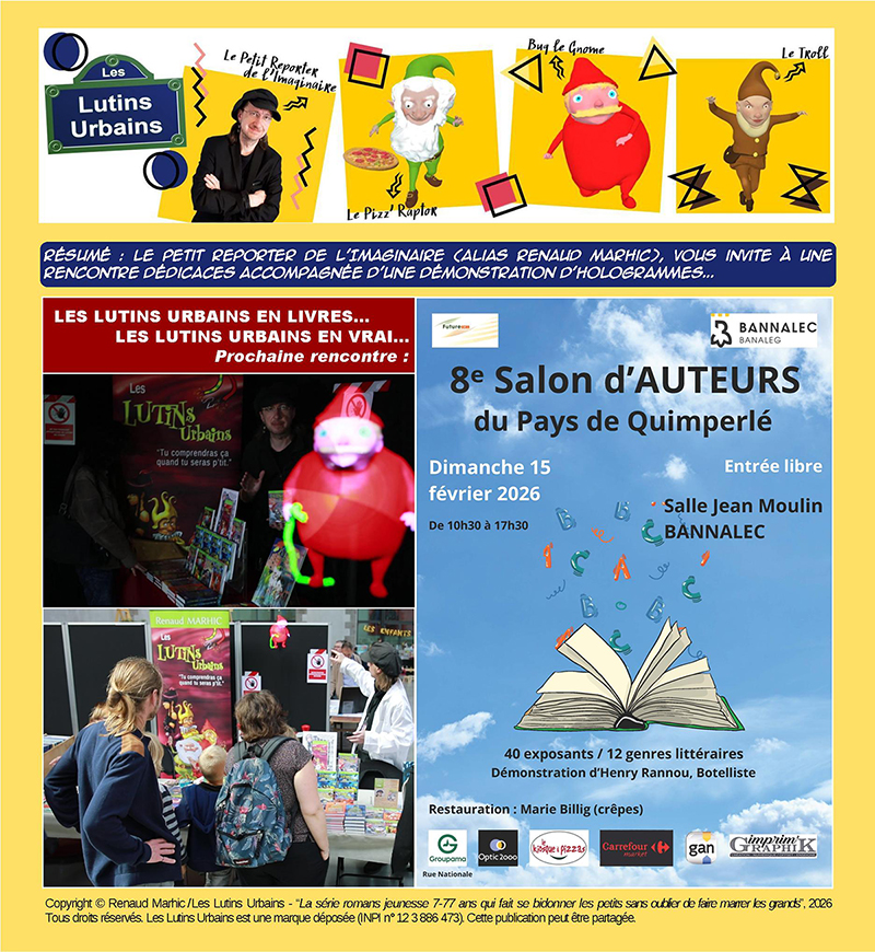 Les Lutins Urbains au Salon d'Auteurs du Pays de Quimperlé 2026