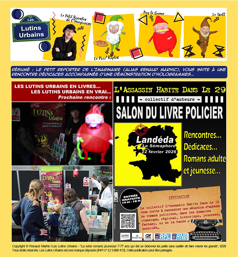Les Lutins Urbains au Salon du Livre Policier de Landéda 2026 
