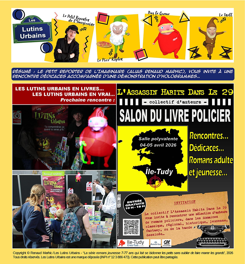Les Lutins Urbains au Salon du Livre Policier de L'Île-Tudy 2026