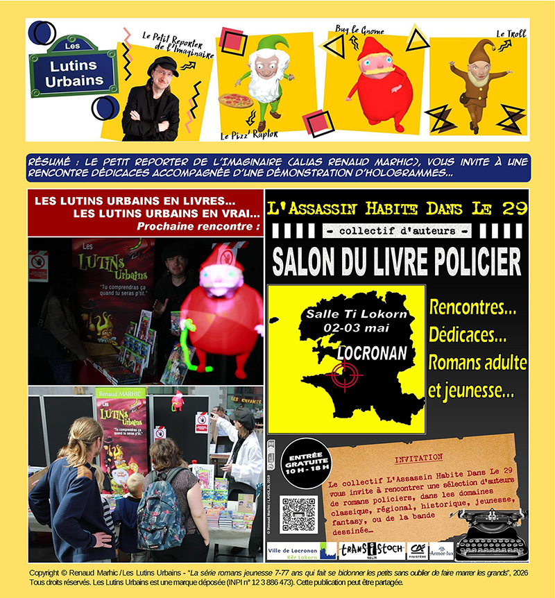 Les Lutins Urbains au Salon du Livre Policier de Locronan 2026