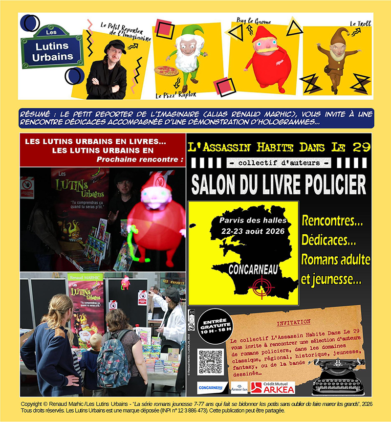 Les Lutins Urbains au Salon du Livre Policier de Concarneau 2026