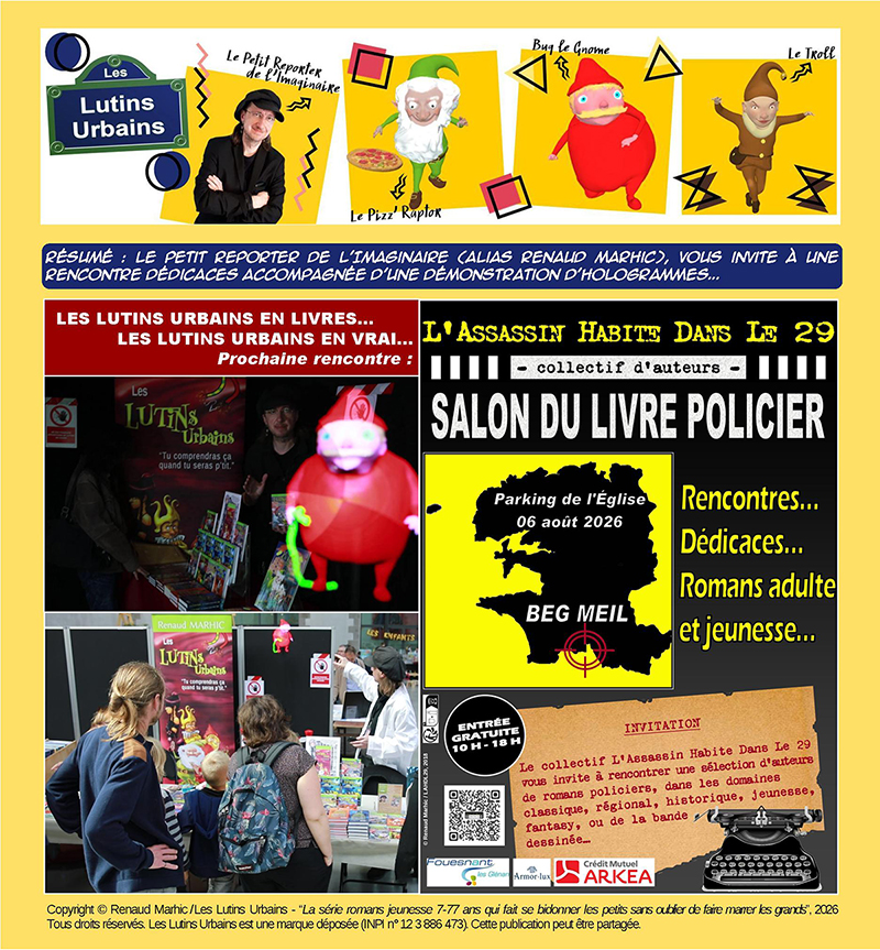 Les Lutins Urbains au Salon du Livre Policier de Beg-Meil 2026