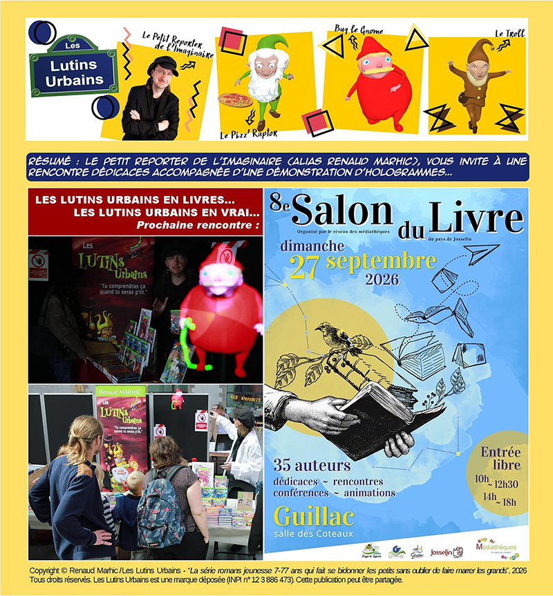 Les Lutins Urbains au salin du Livre de Guillac 2026